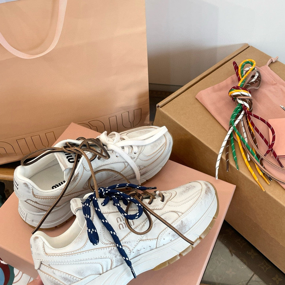 Shoes- Miu M Trainers Luxury Lifestyle Designer Footwear