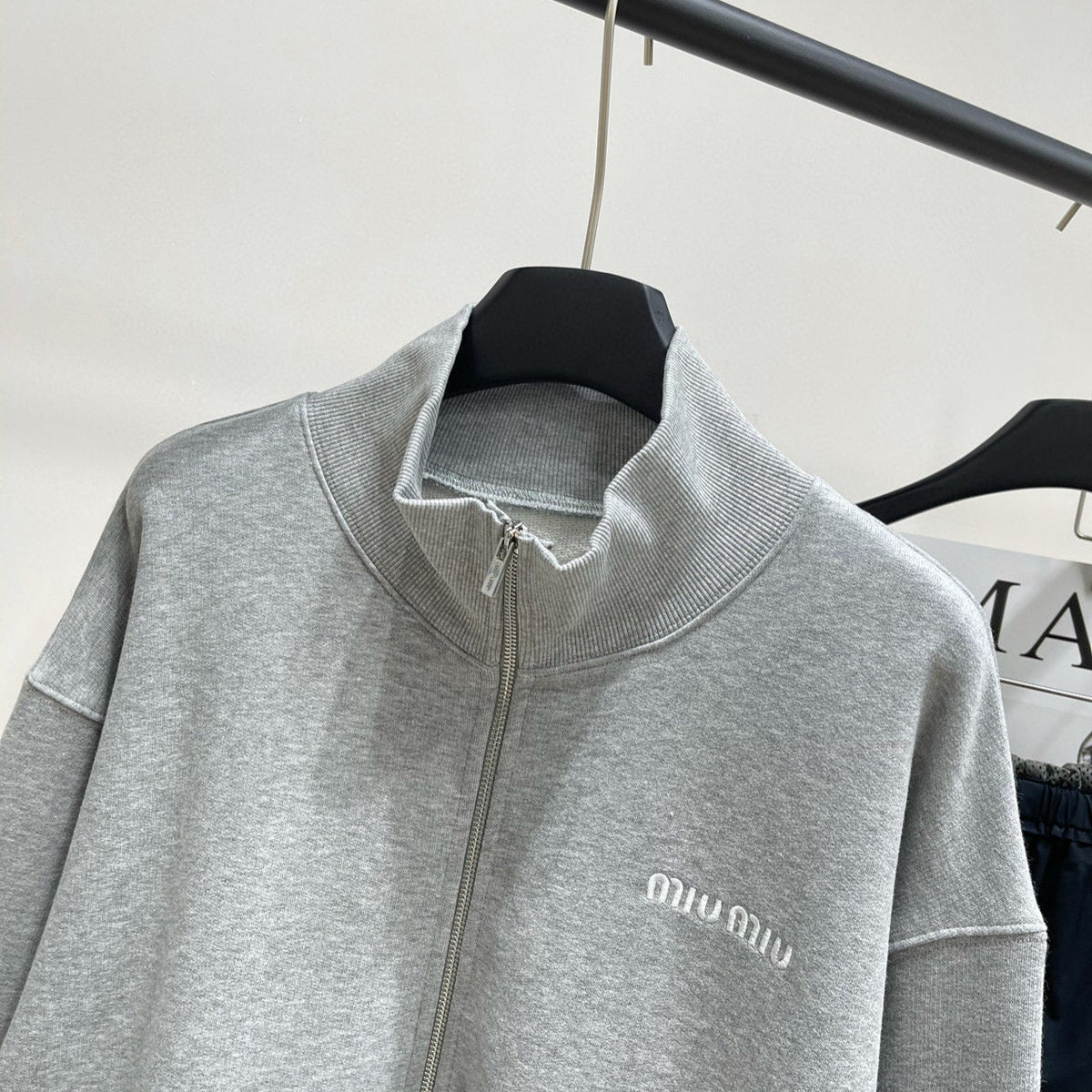 Hoodies- Miu M Zip Sweatshirt Comfortable Luxury Streetwear Hoodie