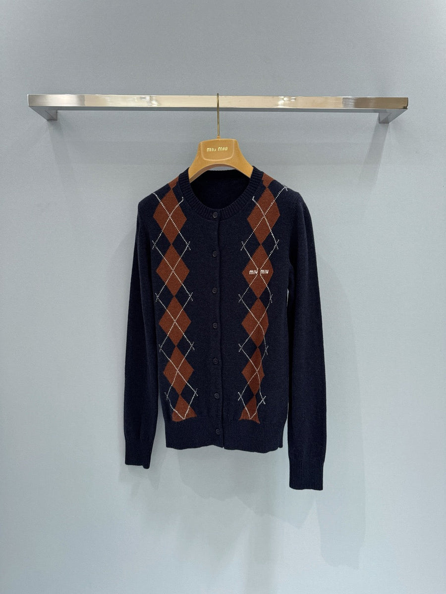 Sweaters? Miu M Cardigan Luxury Designer Knit Sweater