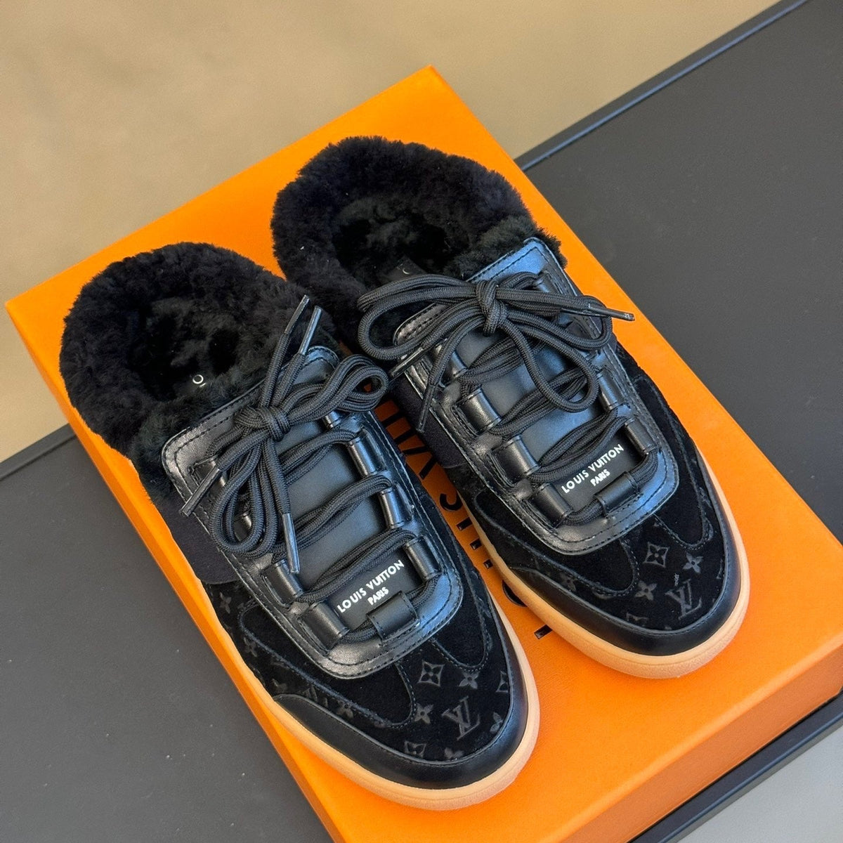 Louis Vuitton Shoes- Louis Vuitton Lou Open Back Sneakers Luxury Lifestyle Designer Footwear