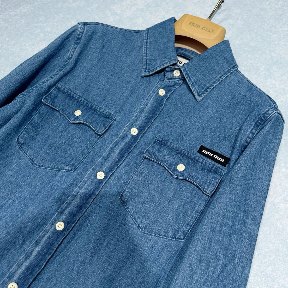 Tops- Miu M Denim Shirt Premium Designer Casual Top