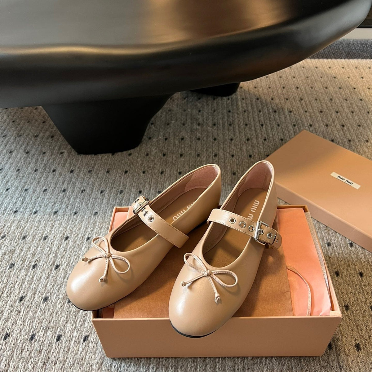 Shoes- Miu M Ballerina Flats Comfortable Everyday Designer Shoes