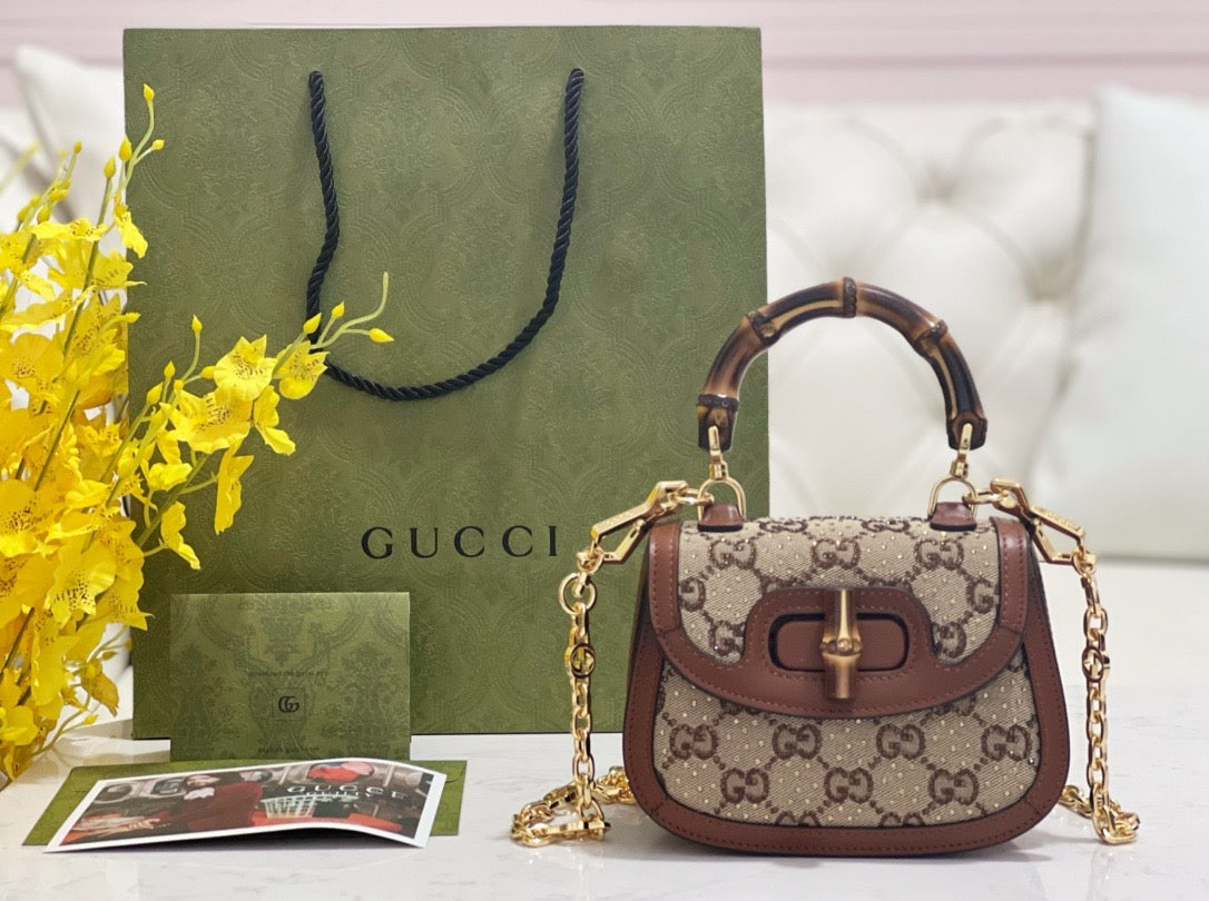 Gucci Bamboo 1947 Crystals Mini Bag – luxury designer mini bag at Velouxe