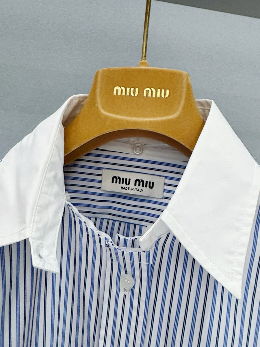 Tops- Miu M Shirt Elegant Everyday Designer Top