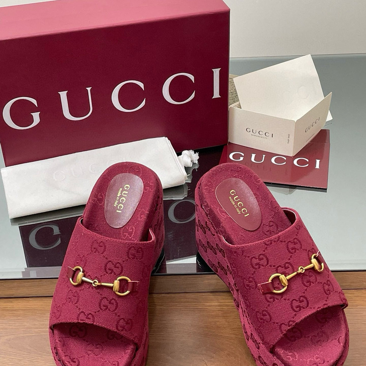 Gucci Shoes- Gucci Wedge Sandals Luxury Lifestyle Designer Footwear