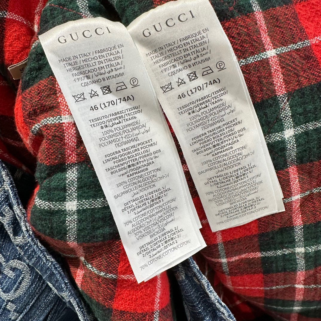 Gucci Denim Overshirt detail shot – designer craftsmanship and quality