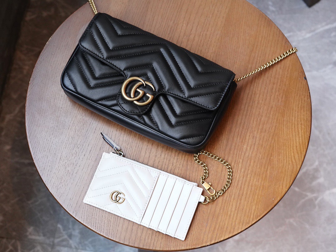 Gucci Bags- Gucci Marmont Mini Bag Luxury Designer Leather Handbag