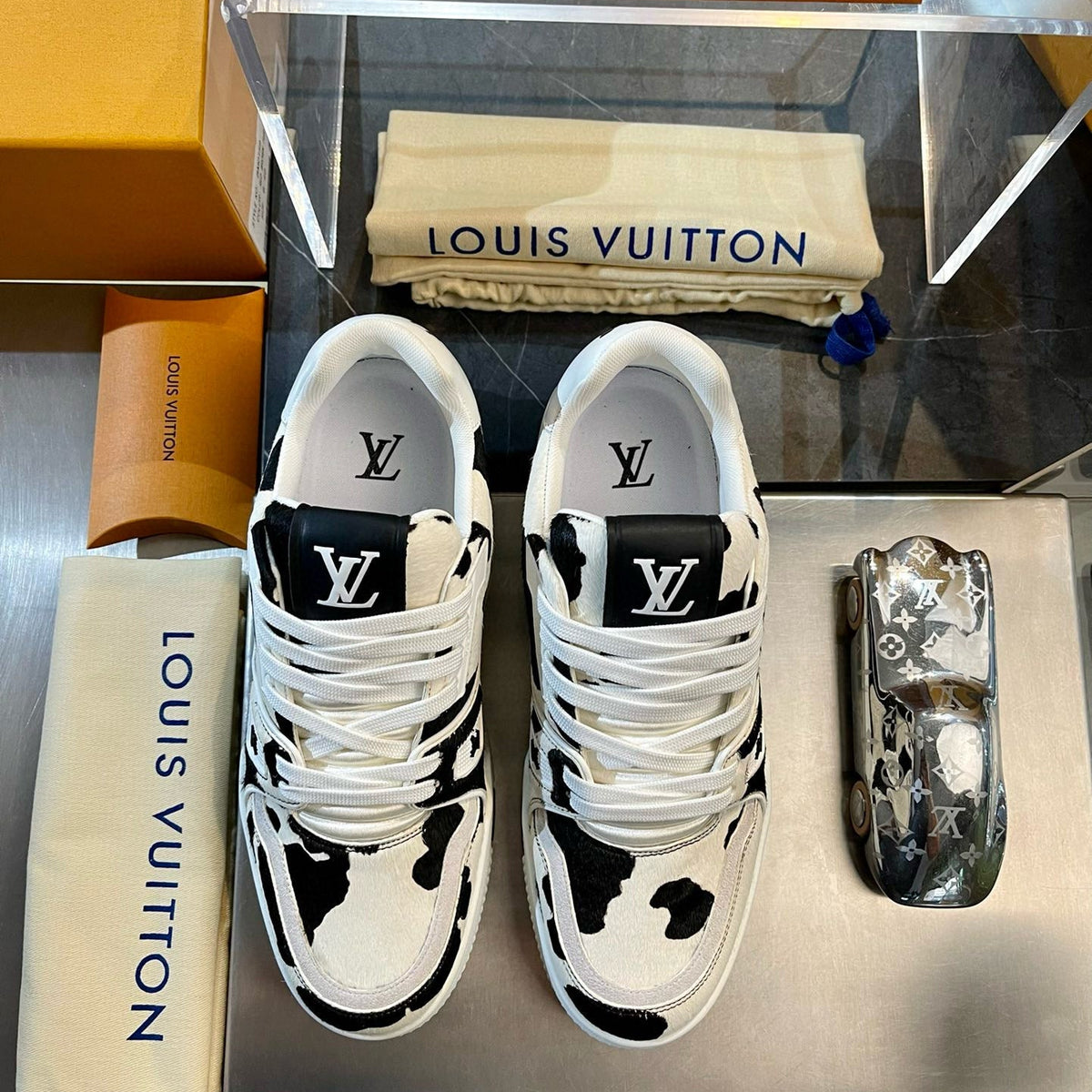 Louis Vuitton Shoes- Louis Vuitton Lou Trainers Comfortable Everyday Designer Shoes