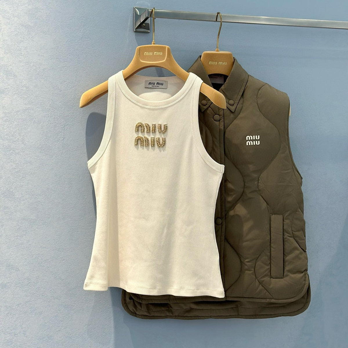 Tops- Miu M Tank Top Premium Designer Casual Top
