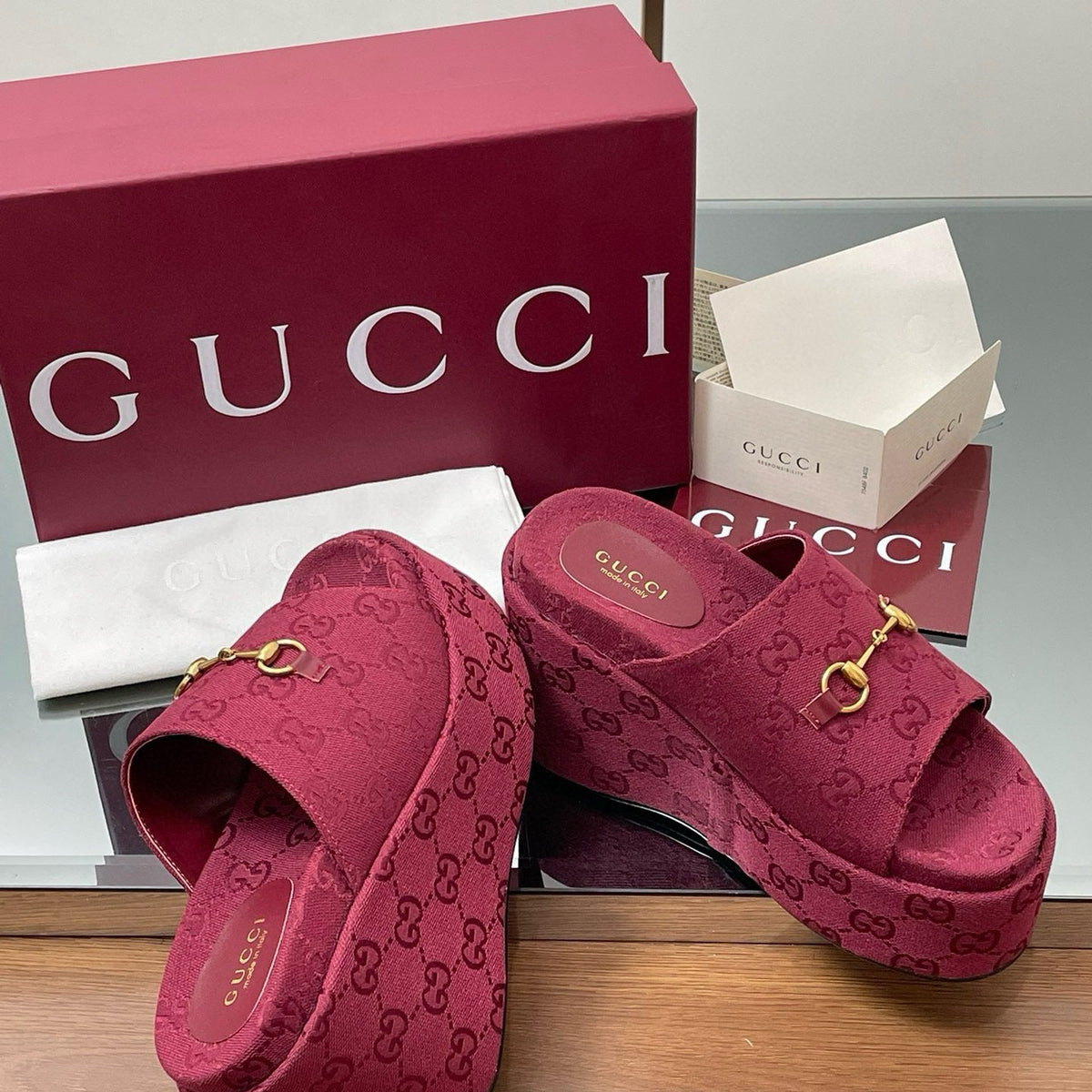 Gucci Shoes- Gucci Wedge Sandals Luxury Lifestyle Designer Footwear