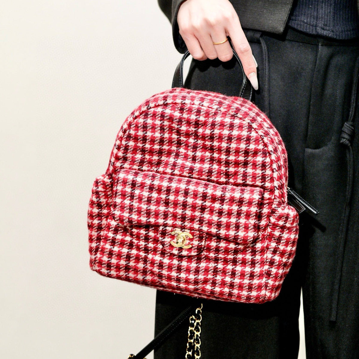 Chanel Bags- Chanel Tweed Backpack Luxury Designer Leather Handbag