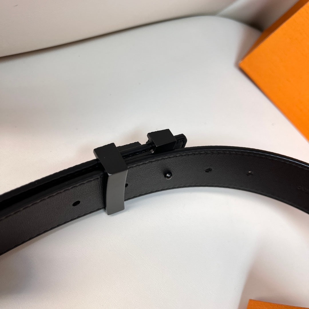 Louis Vuitton Belts- Louis Vuitton Lou Belt Premium Leather Designer Belt