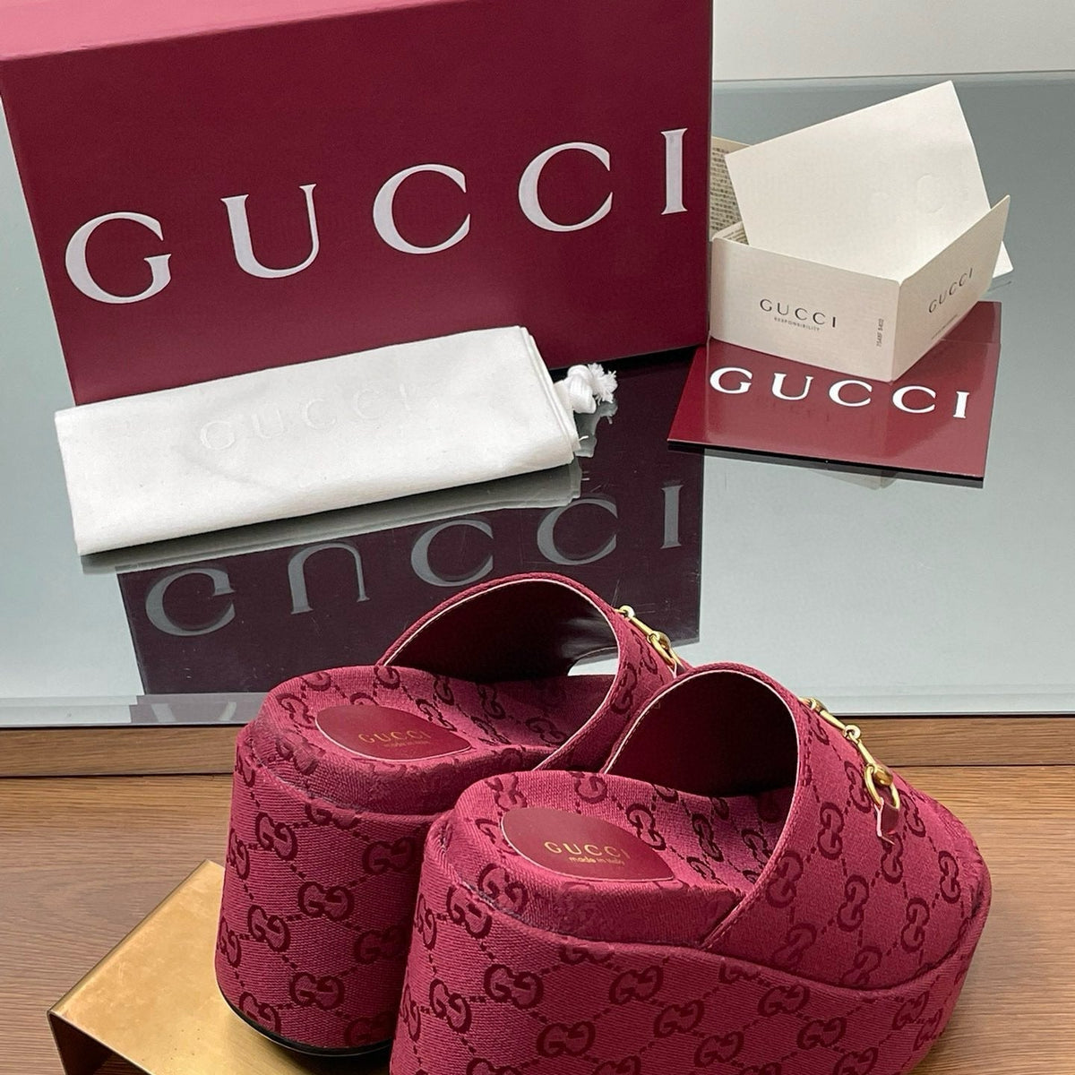 Gucci Shoes- Gucci Wedge Sandals Luxury Lifestyle Designer Footwear