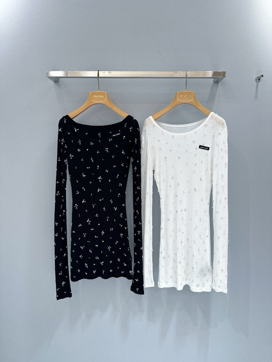 Tops- Miu M Top Elegant Everyday Designer Top