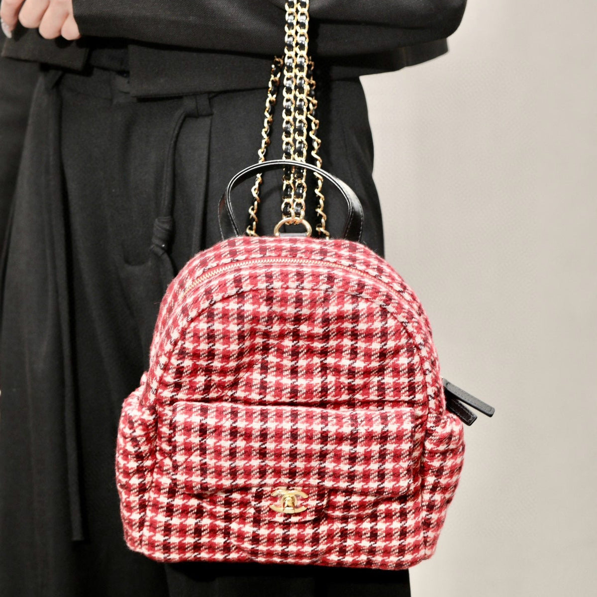 Chanel Bags- Chanel Tweed Backpack Luxury Designer Leather Handbag