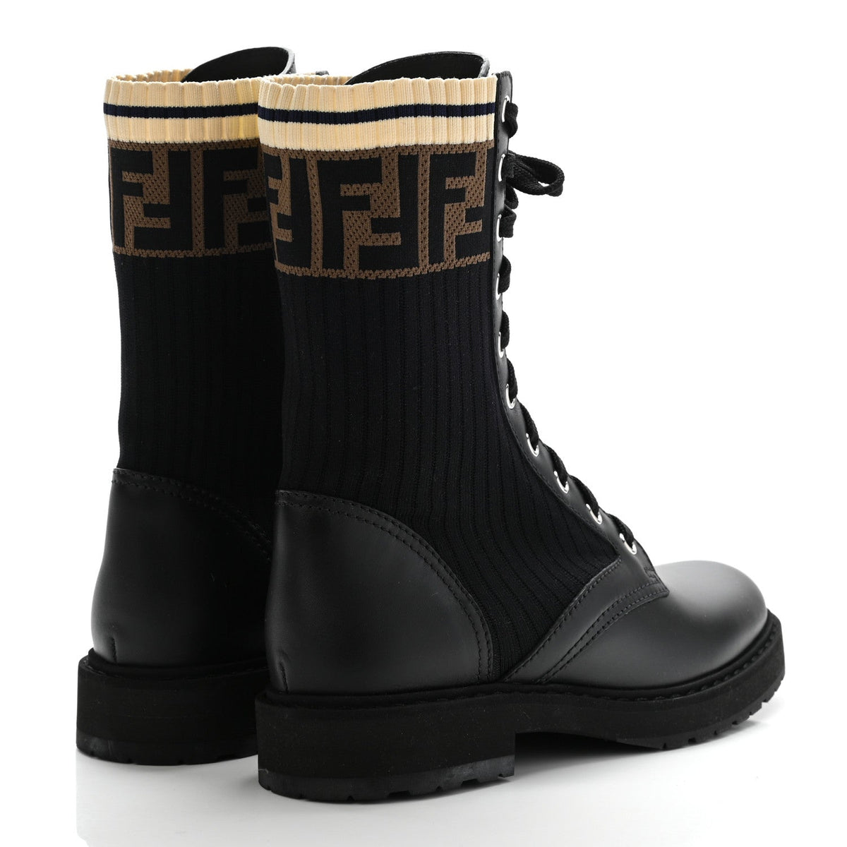 Fendi Shoes? Fendi Rockoko Ff Combat Boots Premium Designer Casual Shoes
