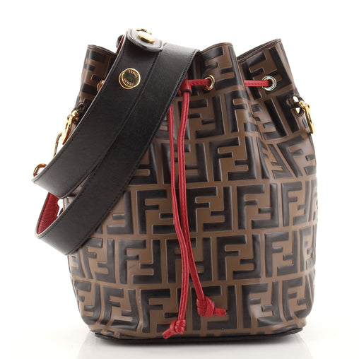 Fendi Bags? FENDI Mon Tresor Bucket Bag Zucca Embossed Leather Small Elegant Everyday Designer Handbag