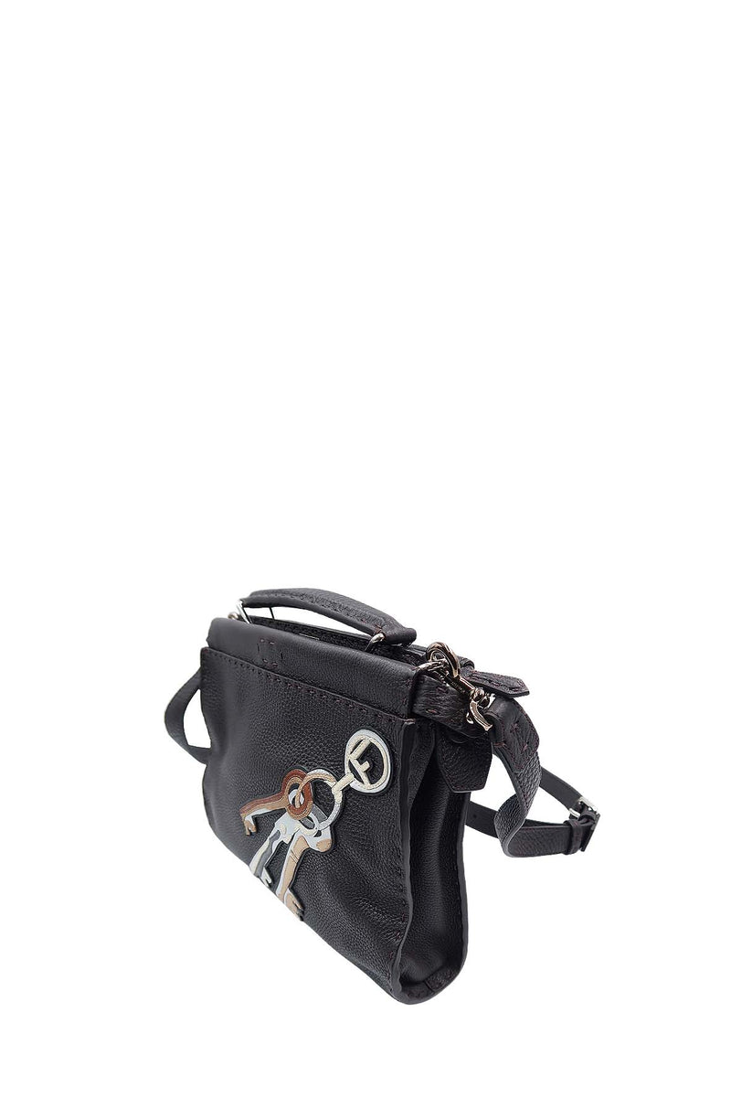 Close-up of Peekaboo bags hardware and fine stitching
