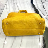 Close-up of Fendi satchel hardware and fine stitching