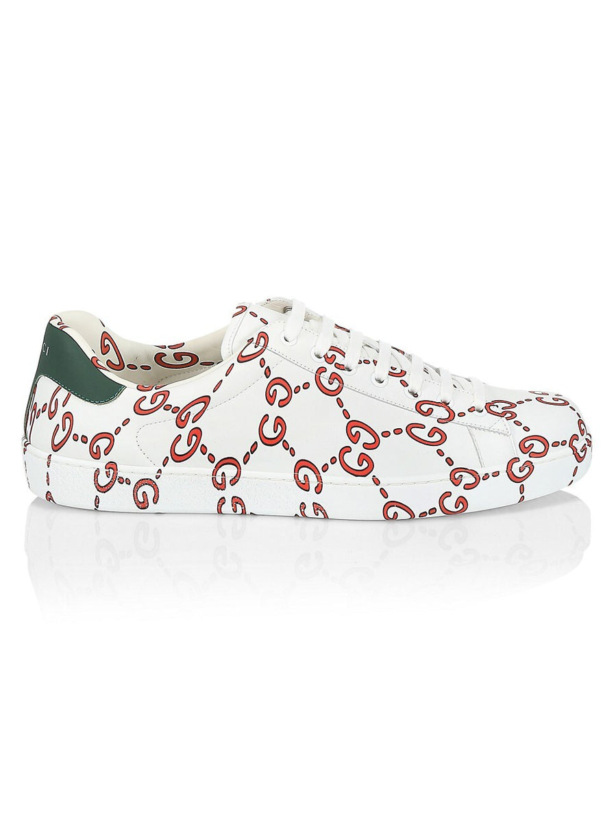 Supreme Shoes? Supreme Gucci Ace Printed Leather Sneakers Luxury Lifestyle Designer Footwear