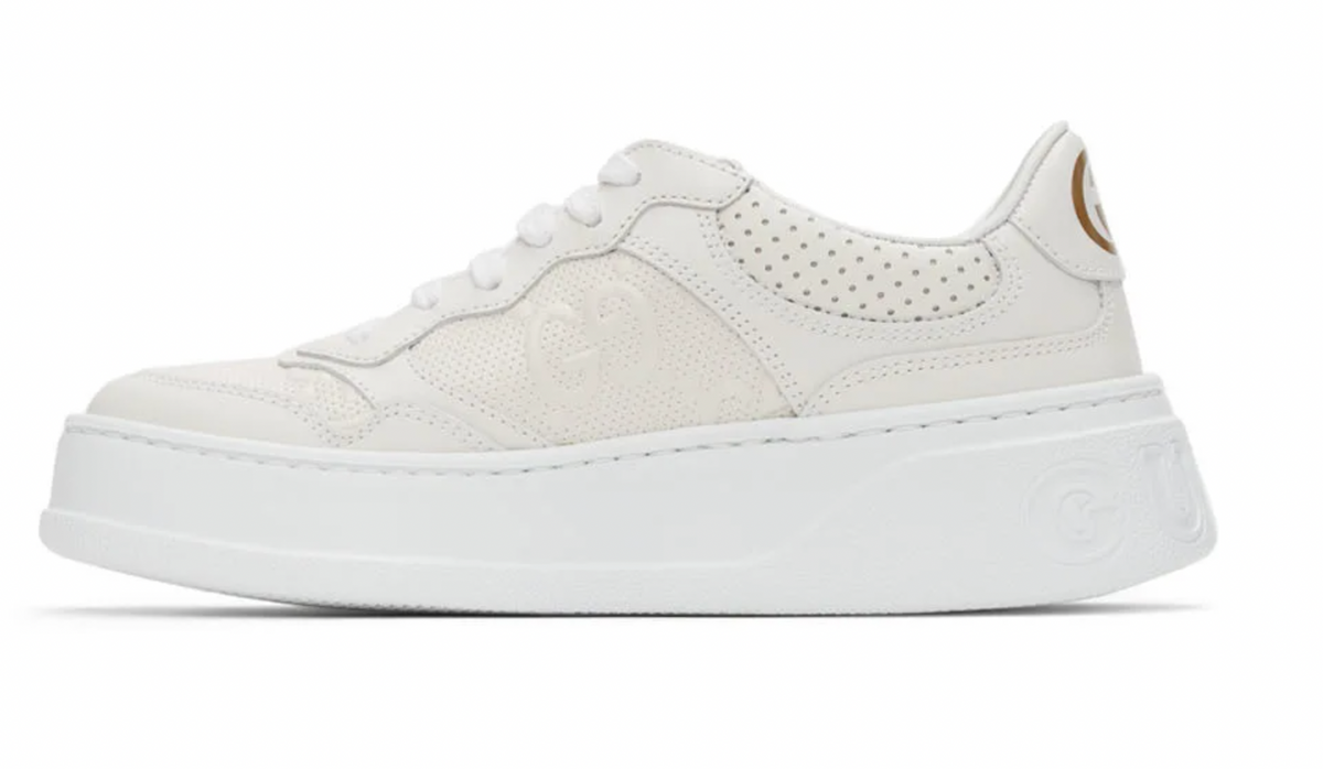 Gucci Shoes? Gucci Embossed Leather Sneakers Luxury Lifestyle Designer Footwear