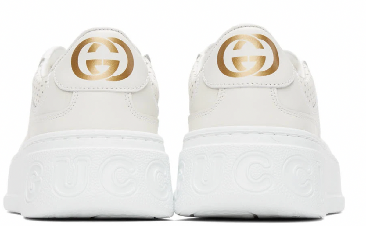 Gucci Shoes? Gucci Embossed Leather Sneakers Luxury Lifestyle Designer Footwear