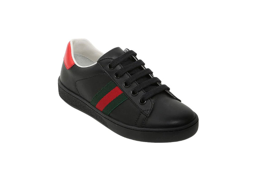 Gucci Shoes? Gucci Black Leather Low-top Toddler Sneakers Luxury Lifestyle Designer Footwear