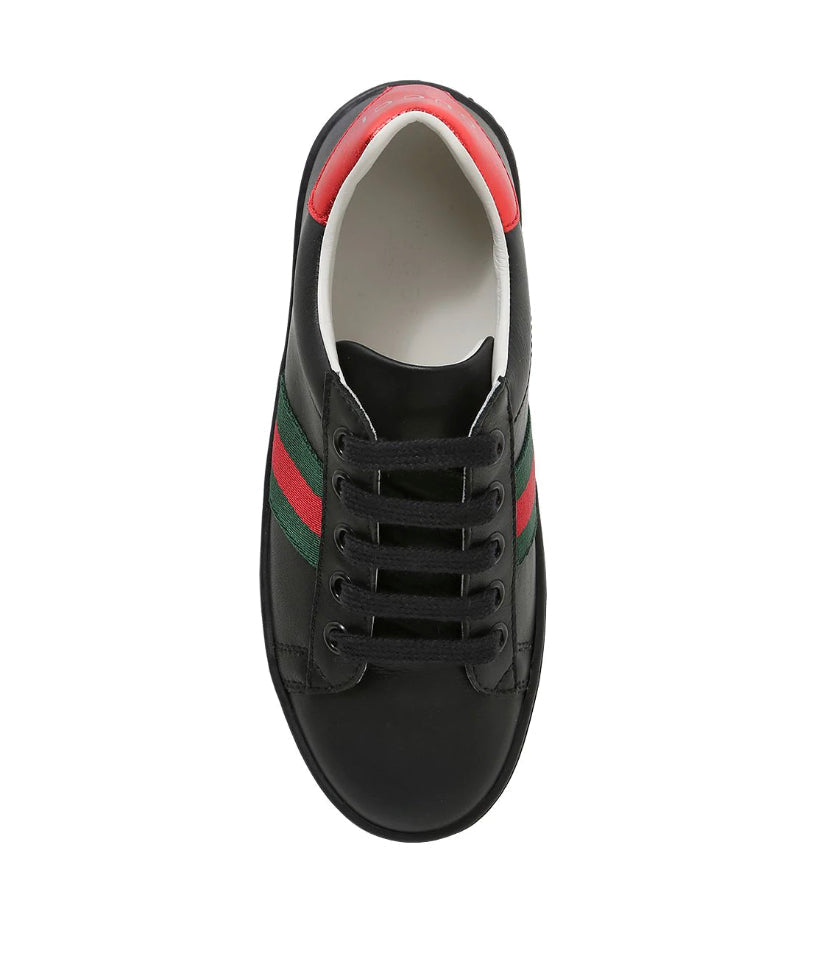 Gucci Shoes? Gucci Black Leather Low-top Toddler Sneakers Luxury Lifestyle Designer Footwear