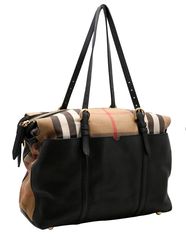 Burberry premium diaper bags detail and craftsmanship close-up