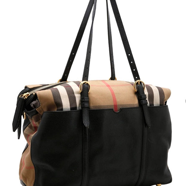 Burberry premium diaper bags detail and craftsmanship close-up