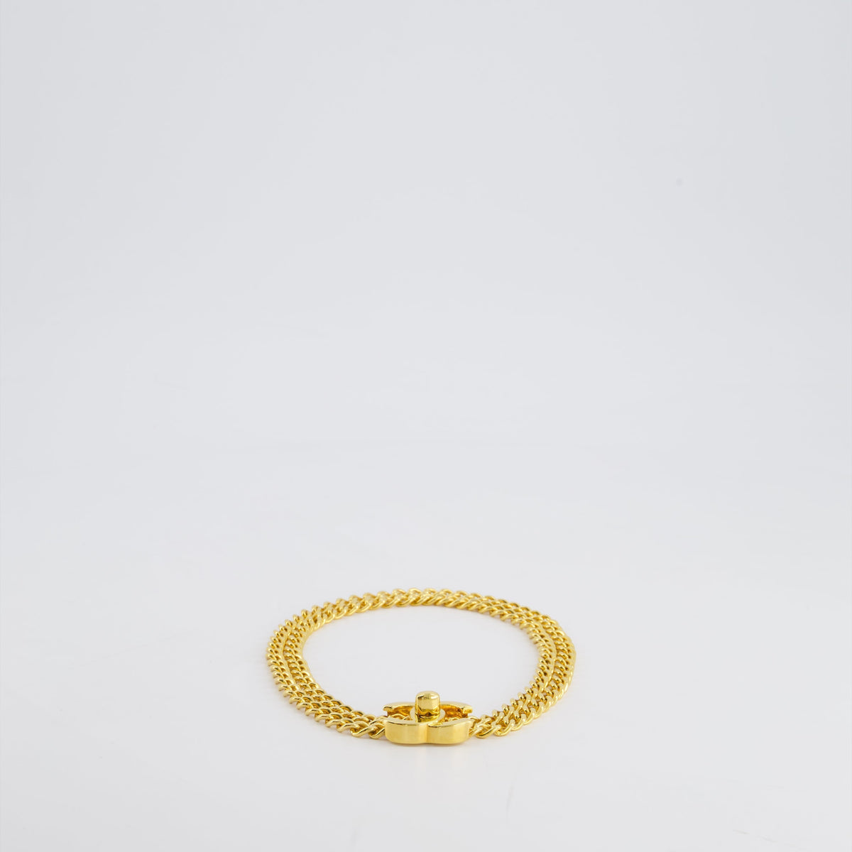 Chanel Jewellery? Chanel 97P Vintage Gold Chain Chocker Necklace With Turn Lock Detail Luxury Designer Statement Jewellery