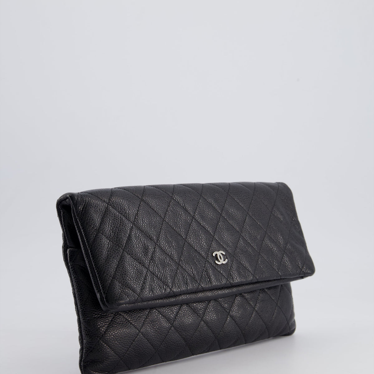 Chanel Bags Chanel Black Long Clutch Bag in Caviar Leather with Silver Hardware Elegant Everyday Designer Handbag