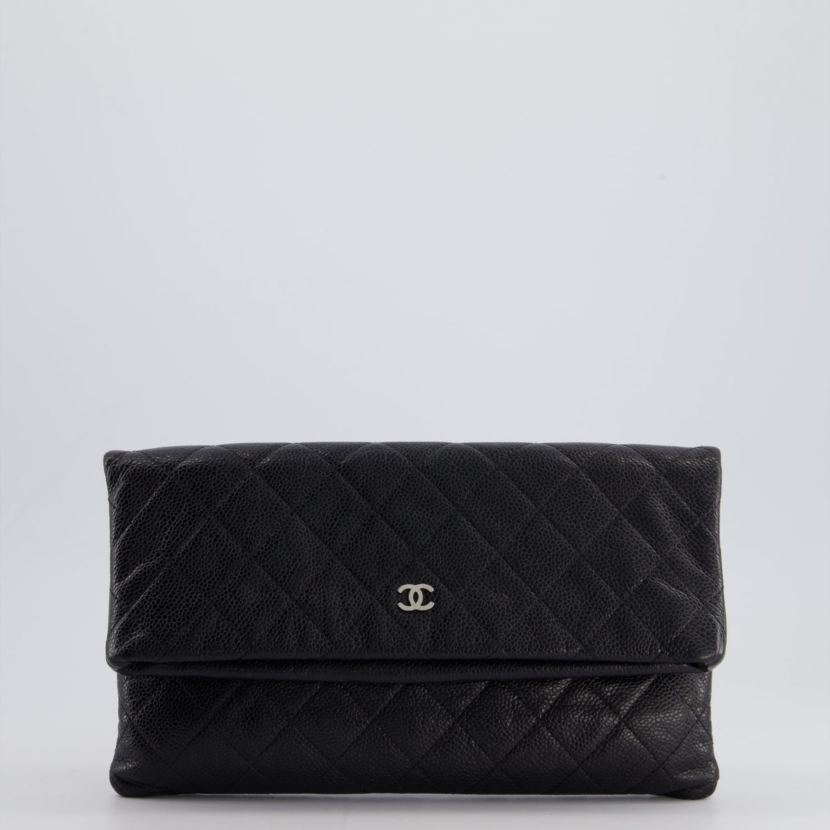Chanel Bags Chanel Black Long Clutch Bag in Caviar Leather with Silver Hardware Elegant Everyday Designer Handbag
