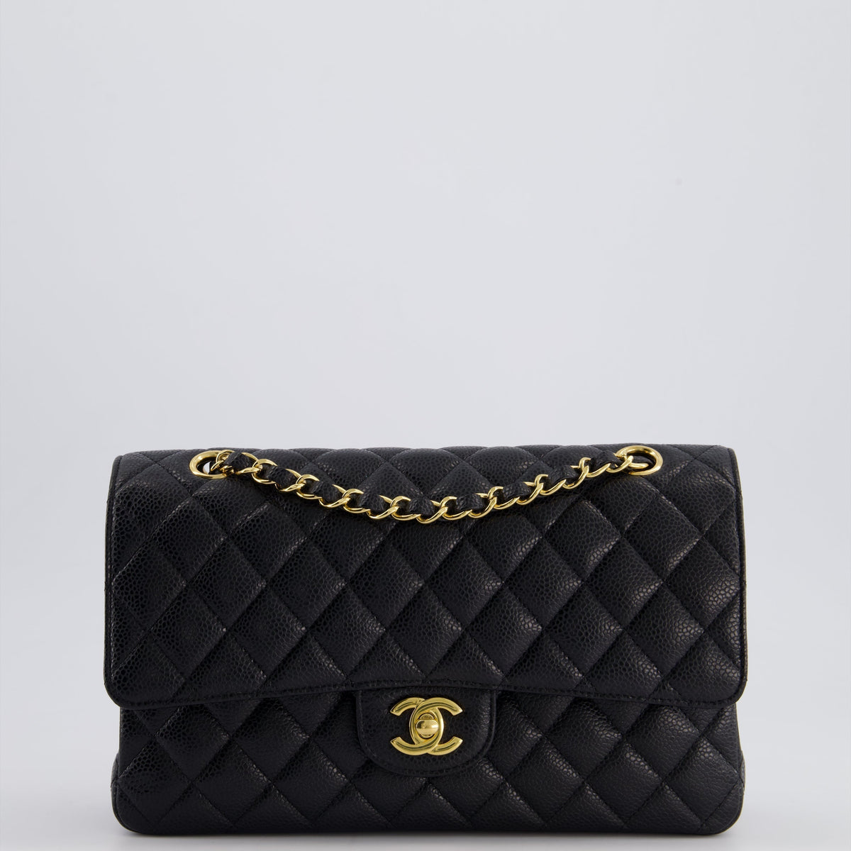 Chanel Bags Chanel *HOT* Chanel Black Medium Classic Double Flap Bag in Caviar Leather with Gold Hardware Premium Designer Shoulder Bag