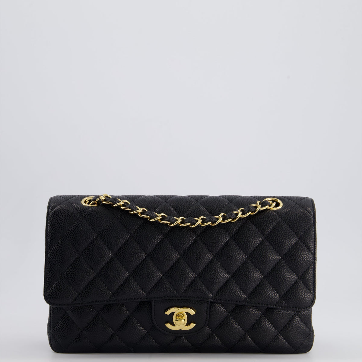 Chanel Bags Chanel *HOT* Chanel Black Medium Classic Double Flap Bag in Caviar Leather with Gold Hardware Luxury Designer Leather Handbag