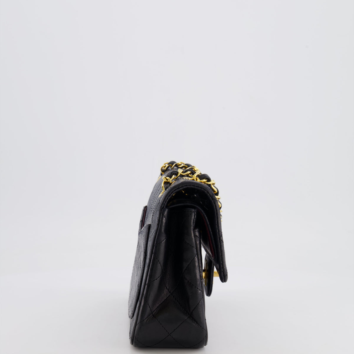 Chanel Bags Chanel Black Vintage Classic Small Double Flap Bag in Lambskin Leather with 24K Gold Hardware Elegant Everyday Designer Handbag