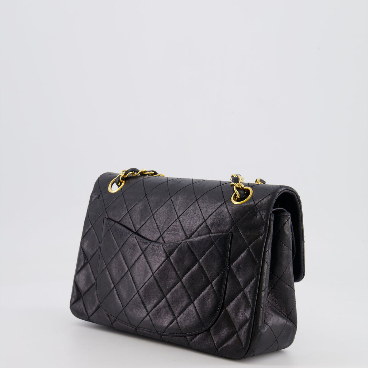 Chanel Bags Chanel Black Vintage Classic Small Double Flap Bag in Lambskin Leather with 24K Gold Hardware Elegant Everyday Designer Handbag