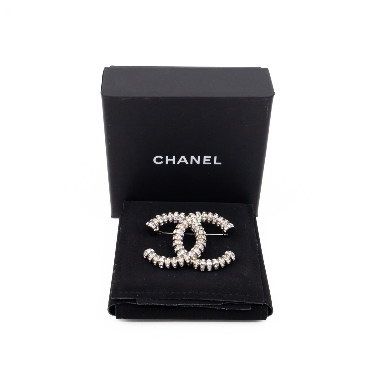 Chanel Jewellery? Chanel Crystal Silver-tone Brooch Elegant Everyday Fine Jewellery