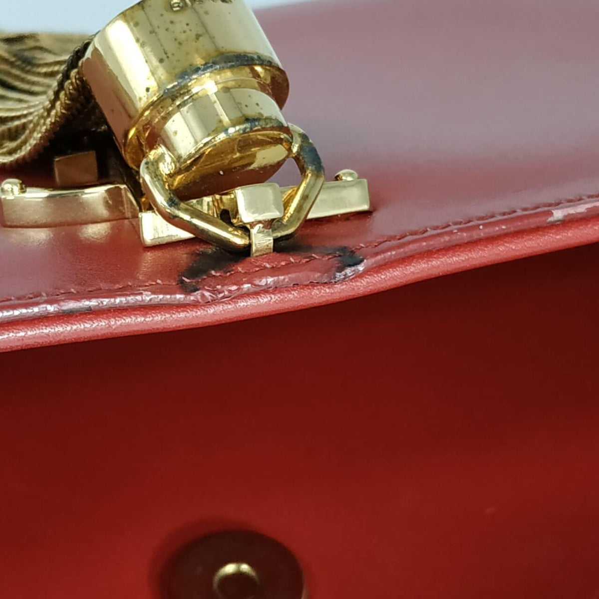Close-up of Classic bags hardware and fine stitching