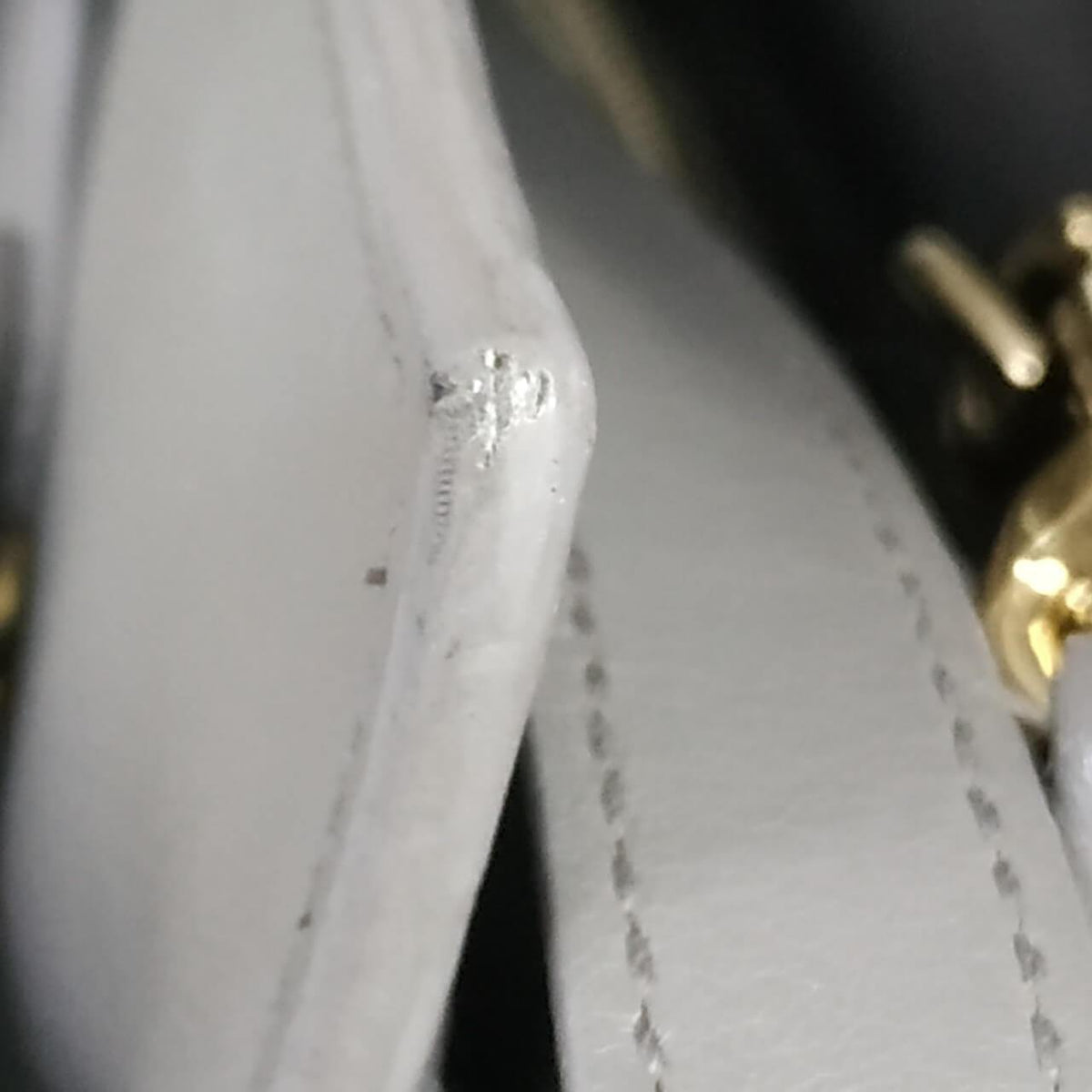 Close-up of Classic bags hardware and fine stitching