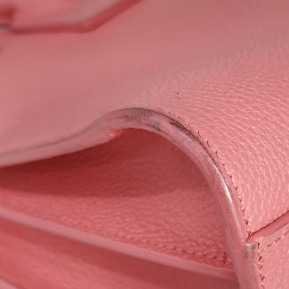Close-up of Classic bags hardware and fine stitching