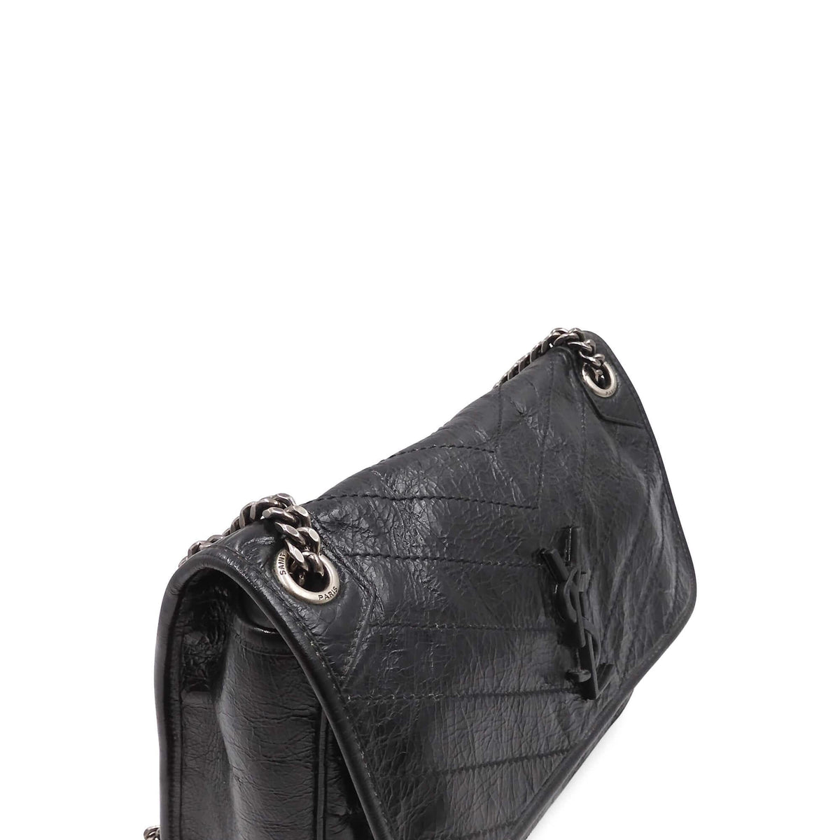 Close-up of Medium bags hardware and fine stitching