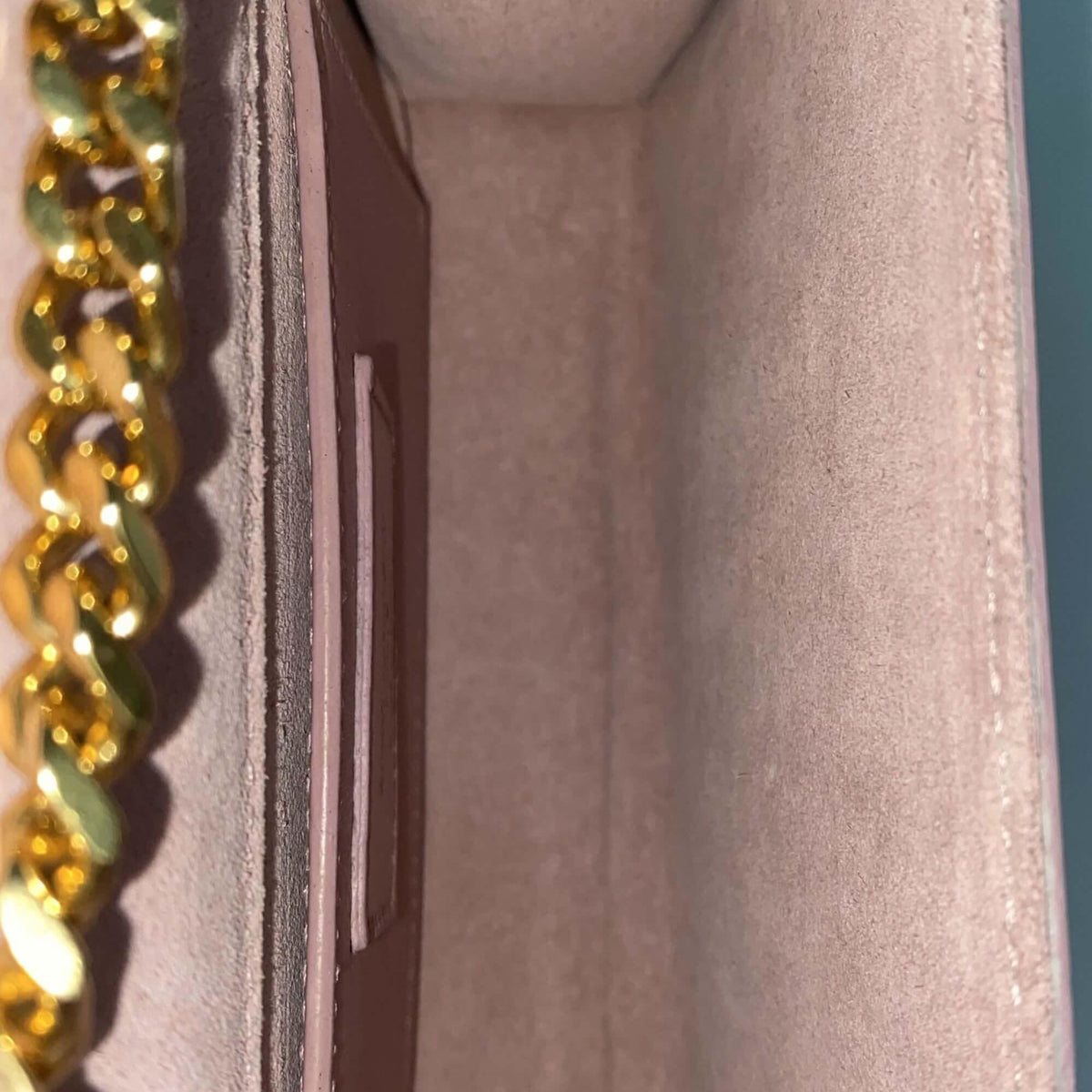 Patent premium bags detail and craftsmanship close-up