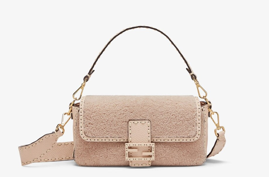 Fendi Bags? Fendi Baguette Pink sheepskin bag Premium Designer Shoulder Bag