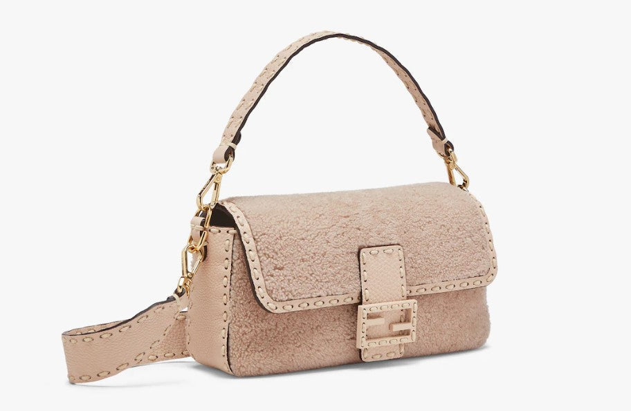 Fendi Bags? Fendi Baguette Pink sheepskin bag Premium Designer Shoulder Bag