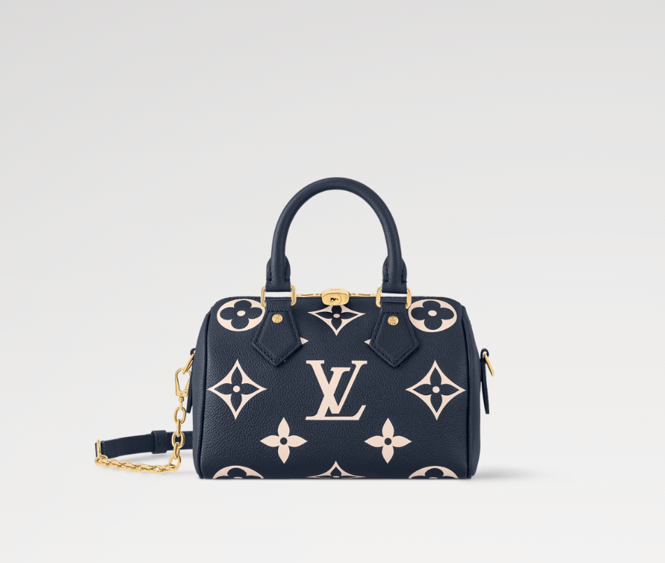 Louis Vuitton Speedy Bandouliere 20 Navy / Crème