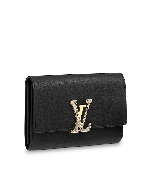 Louis Vuitton Wallets? Louis Vuitton capucines wallet taurillon black Compact Luxury Card Wallet