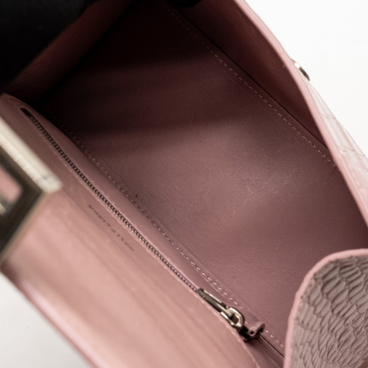 Side view of Balenciaga handbag Pink premium designer bag