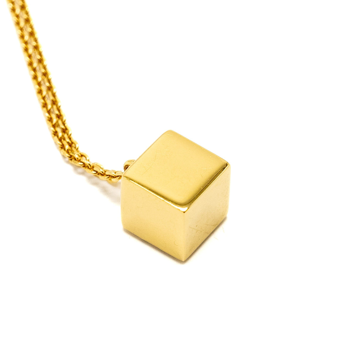 Celine Jewellery? CELINE Triomphe Cube Crystal Necklace Gold Tone Elegant Everyday Fine Jewellery