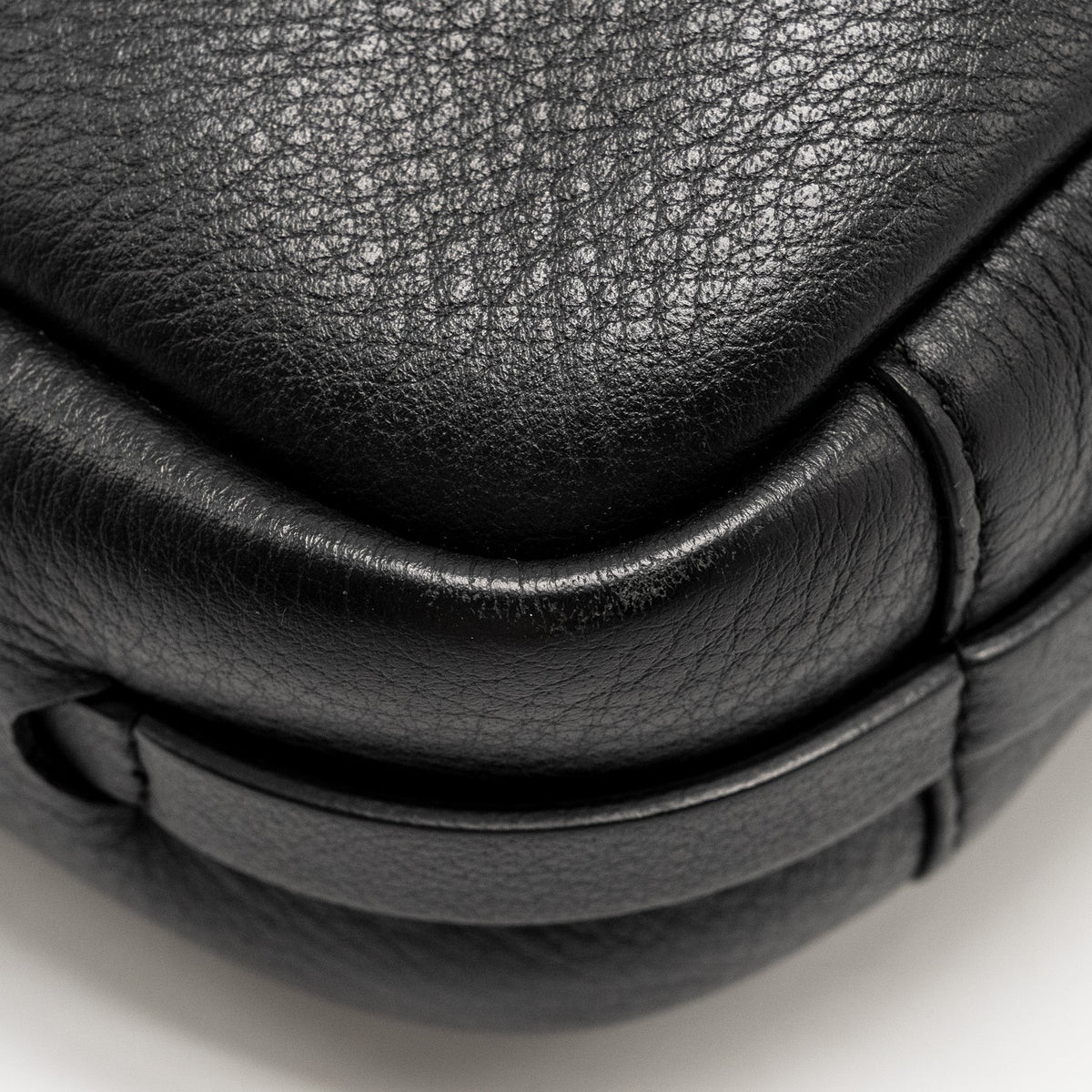 Side view of Balenciaga handbag Black premium designer bag